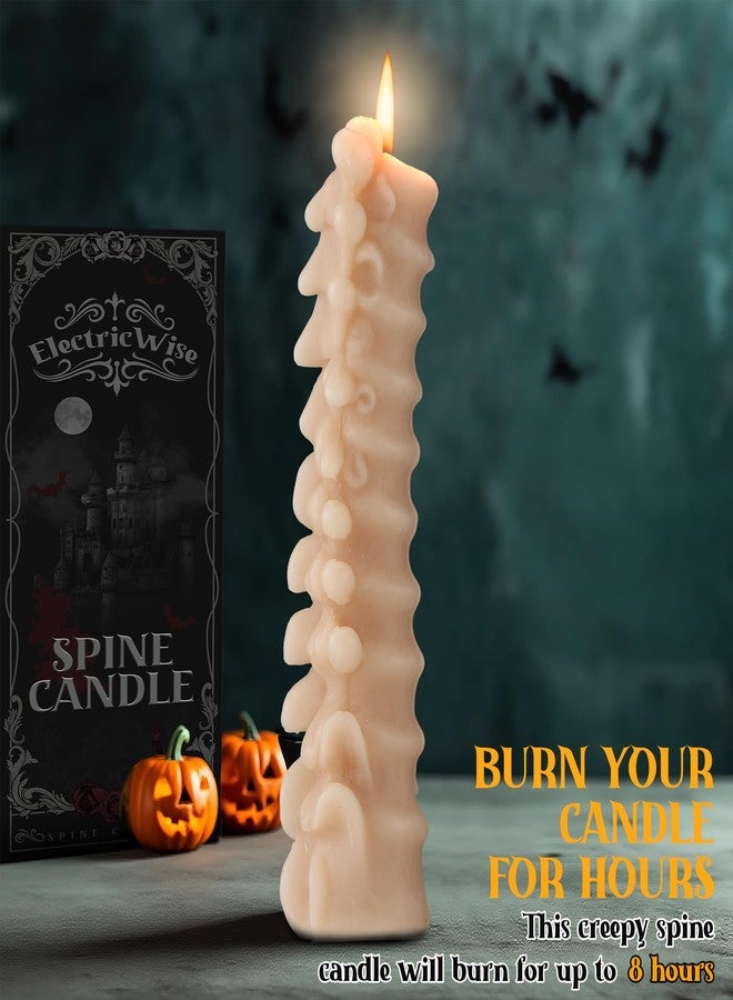 ElectricWise Spine Candle, Spooky Candle for Gothic Decor Gift, Christmas Premium Natural Scented Beeswax with Cotton Wick for Parties, Home, Rituals, Gift, Halloween Decorations - Image 4